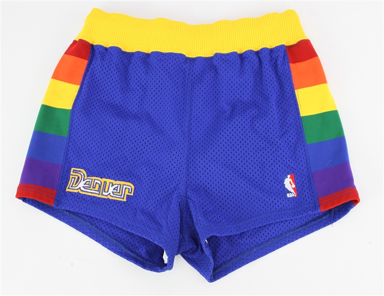 1989-90 Walter Davis Denver Nuggets Game Worn Road Uniform Shorts (MEARS LOA)