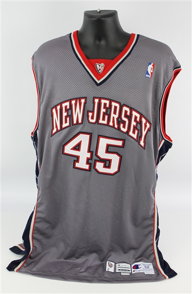 1999-2000 Michael Cage New Jersey Nets Game Worn Alternate Jersey (MEARS LOA)