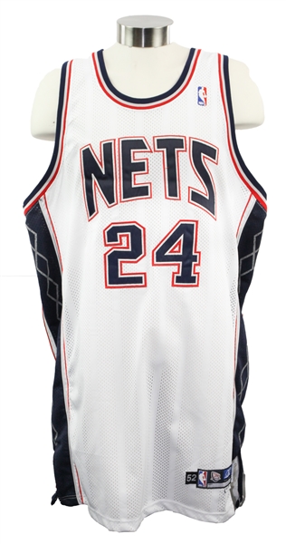 2003-04 Richard Jefferson New Jersey Nets Game Worn Home Jersey (MEARS A10)