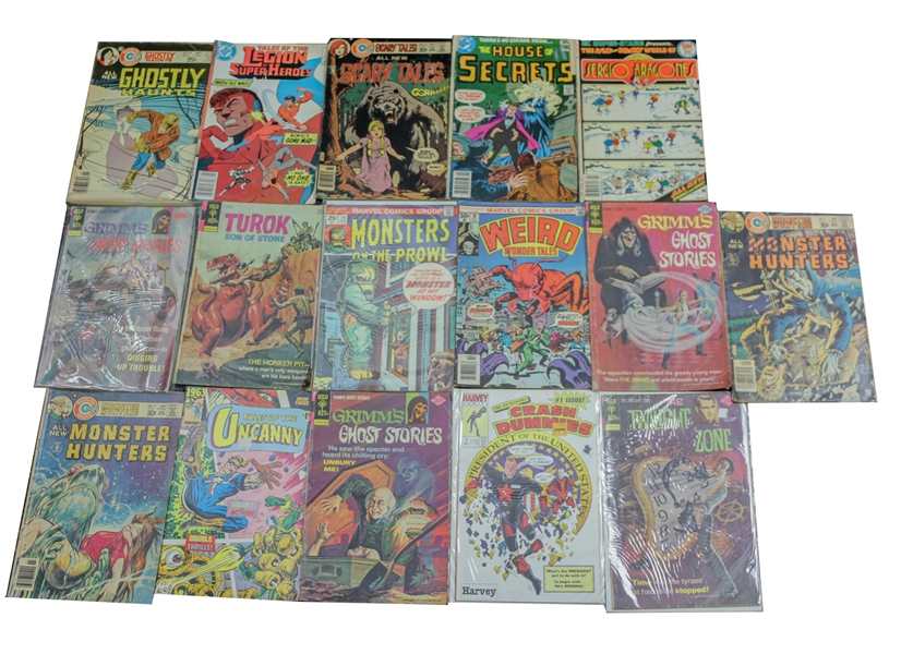 1970s-90s Comic Book Collection - Lot of 16 w/ Twilight Zone, Grimms Ghost Stories, Weird Wonder Tales & More