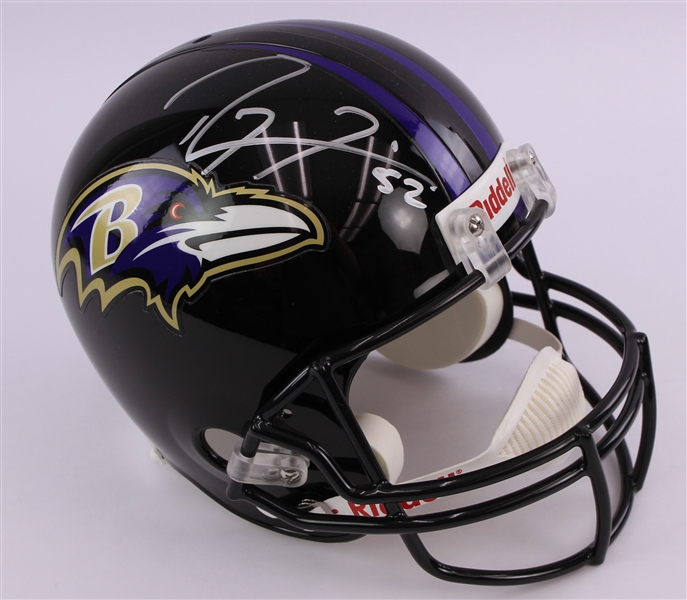 2000s Ray Lewis Baltimore Raves Signed Full Size Display Helmet (JSA)
