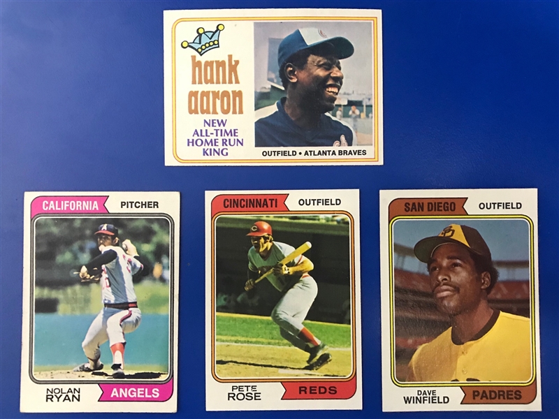 1974 Topps Baseball Trading Cards - Complete Set of 660 + Set of 44 Traded Cards & Set of 24 Team Checklists