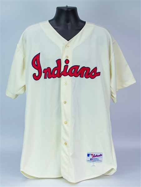 2003 (July 24) Eddie Murray Cleveland Indians Signed Game Worn 1954 Throwback Jersey (MEARS A10/MLB Hologram/JSA)