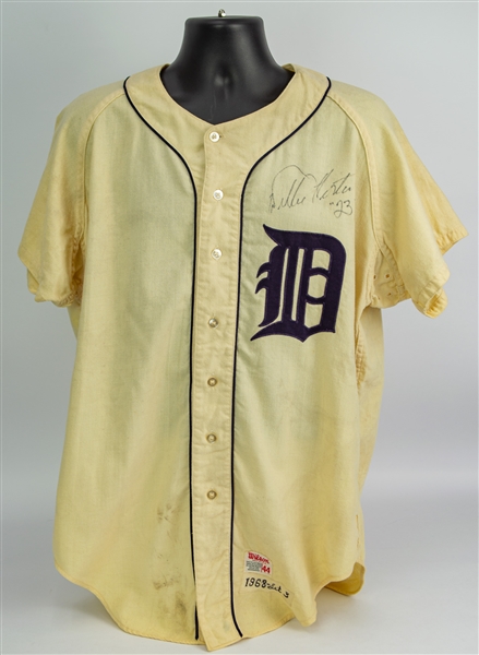 1968 Willie Horton Detroit Tigers Signed Game Worn Home Jersey (MEARS A10/PSA) World Series Season