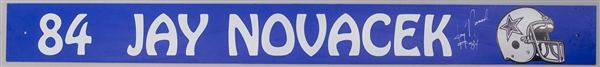 1990-1995 Jay Novacek Dallas Cowboys Signed 4" x 40" Name Plate (JSA)