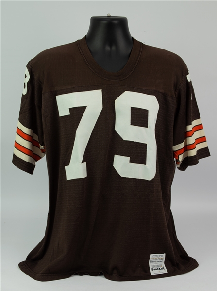 1982-83 Bob Golic Cleveland Browns Game Worn Home Jersey (MEARS A10)