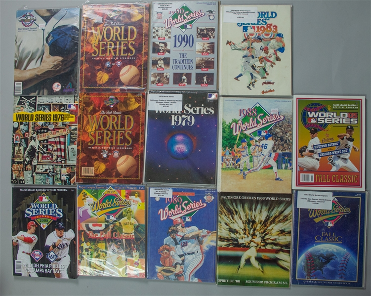 1966-2008 MLB World Series Official Programs (Lot of 14)