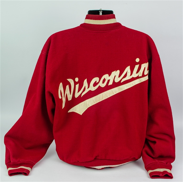 1960s Wisconsin Badgers Letterman Style Coaching Jacket of Hall of Famer Bob Johnson