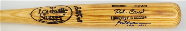 1980s Rod Carew California Angels Signed Louisville Slugger Bat (JSA)