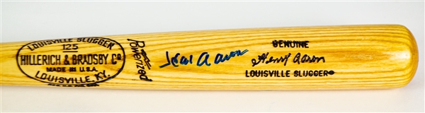 1970s Hank Aaron Atlanta Braves Signed H&B Louisville Slugger Bat (PSA/DNA)
