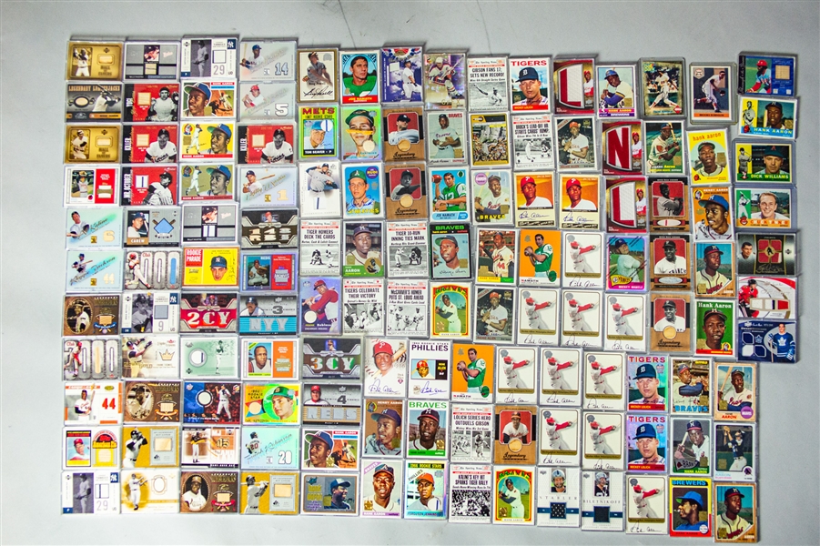 2000s Baseball Football Hockey Premium Insert Trading Card Collection - Lot of 130 w/ Signed, Game Worn Jersey, Game Used Bat & More