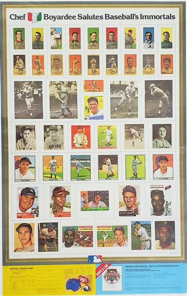 1984 Baseball Immortals 21.5 x 34 Poster
