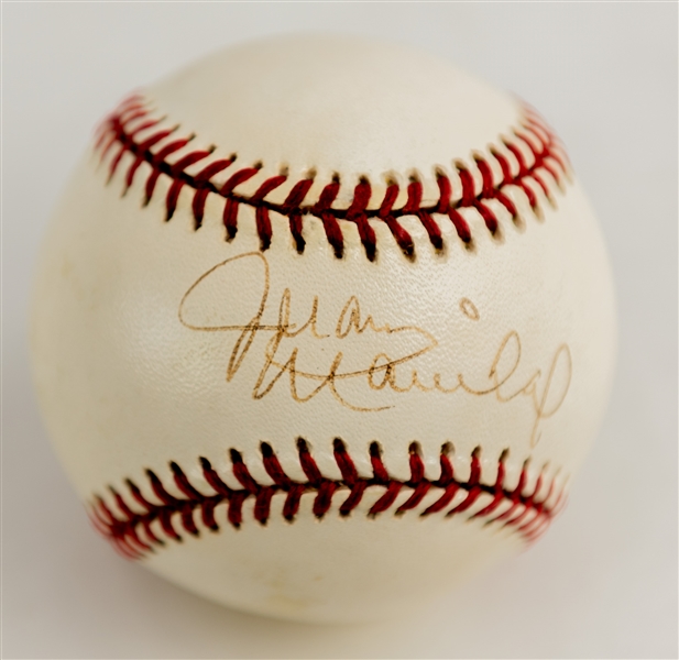 1960s-80s Juan Marichal San Francisco Giants Store Model Wilson Mitt & Signed ONL White Baseball (JSA)