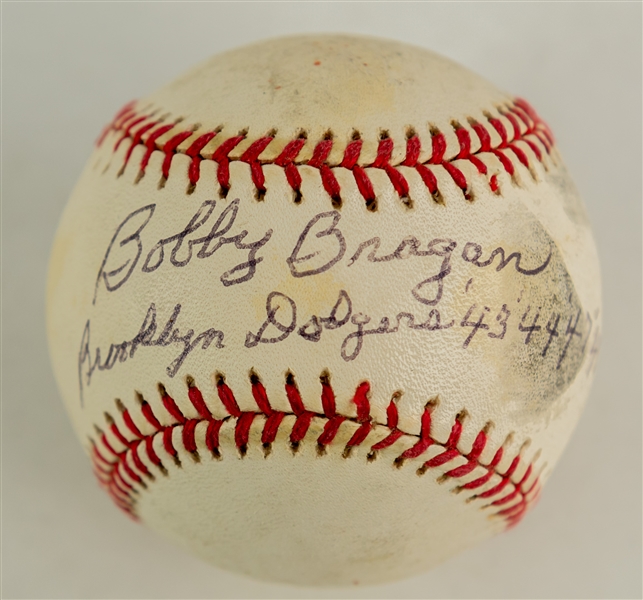 1960s-2000s Bobby Bragan Brooklyn Dodgers Signed Catchers Mitts & OAL Budig Baseball - Lot of 3 (JSA) 