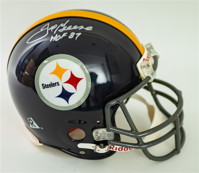 2000s Joe Greene Pittsburgh Steelers Signed Full Size Football Helmet (JSA)