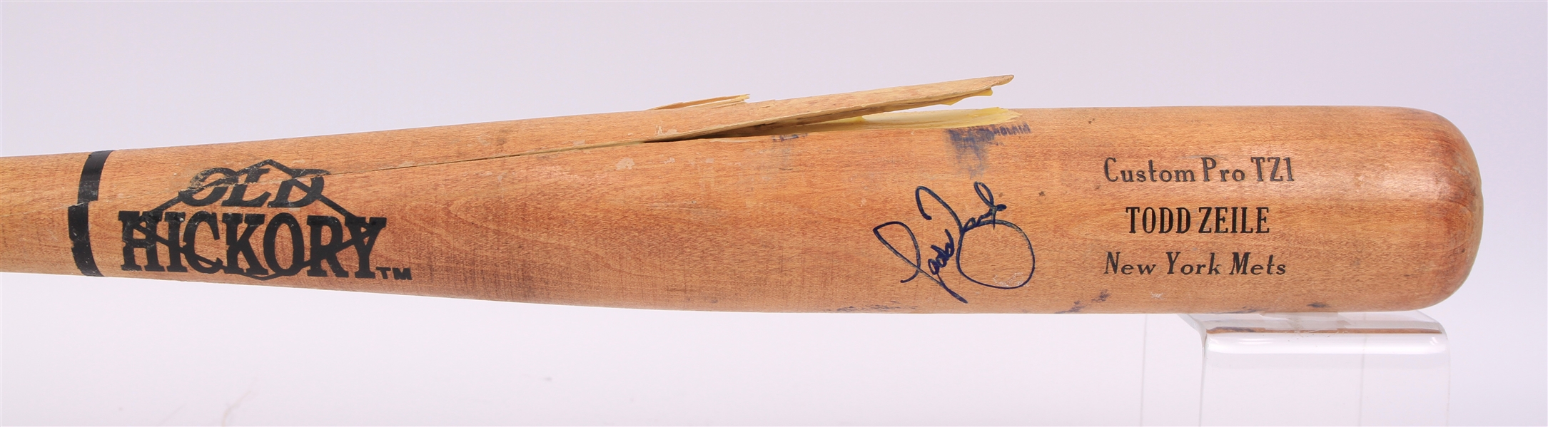 2004 Todd Zeilie New York Mets Signed Old Hickory Professional Model Game Used Bat (MEARS LOA/JSA)
