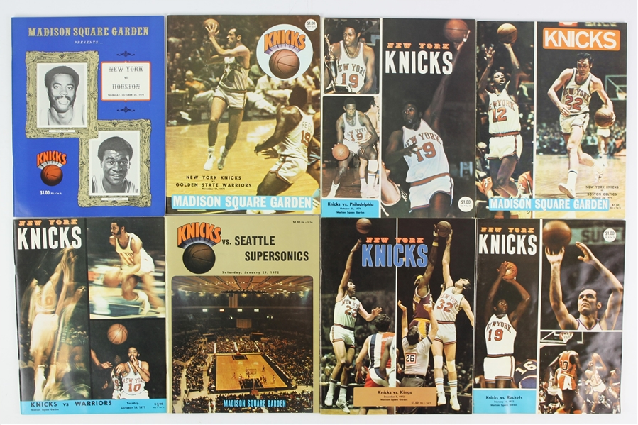 1971-72 New York Knicks Madison Square Garden Game Programs - Lot of 8