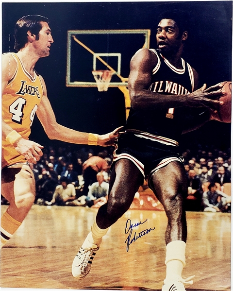 1970-1974 Oscar Robertson Milwaukee Bucks Signed 16x20 Photo (JSA)
