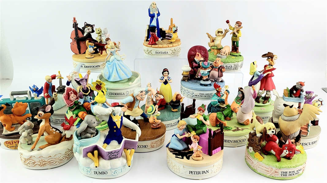 1985-1989 Disney Collection Musical Memories Limited Edition Music Boxes (Lot of 17)