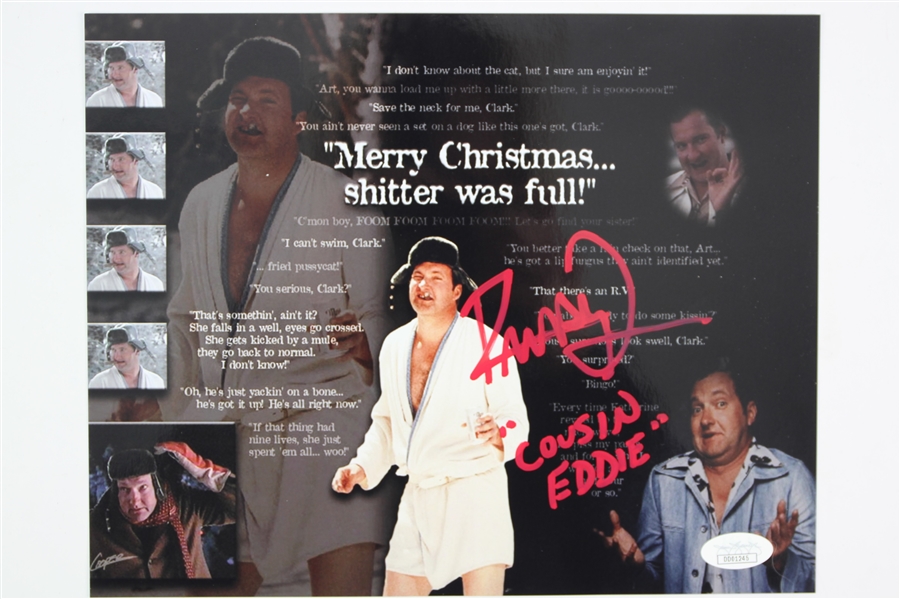 2000s Randy Quaid Christmas Vacation Signed 8" x 10" Photo & Quotation Collage (*JSA*)