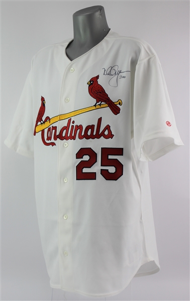 2000 Mark McGwire St. Louis Cardinals Autographed Home Jersey (MEARS A5/JSA)