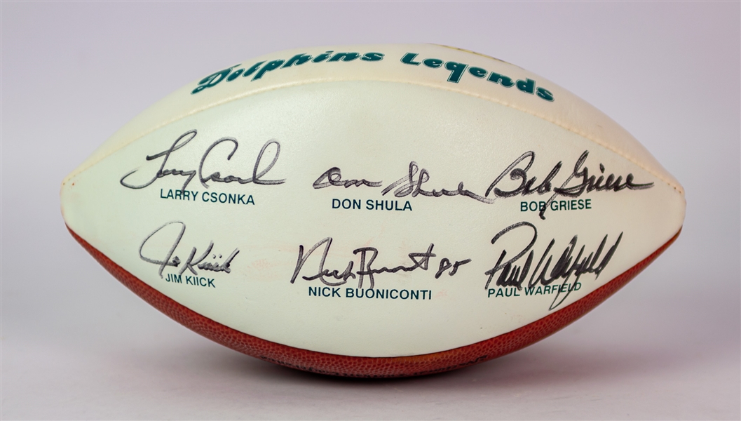 1994 Miami Dolphins Legends Multi Signed Football w/ 6 Signatures Including Don Shula, Bob Griese, Larry Csonka & More (JSA)