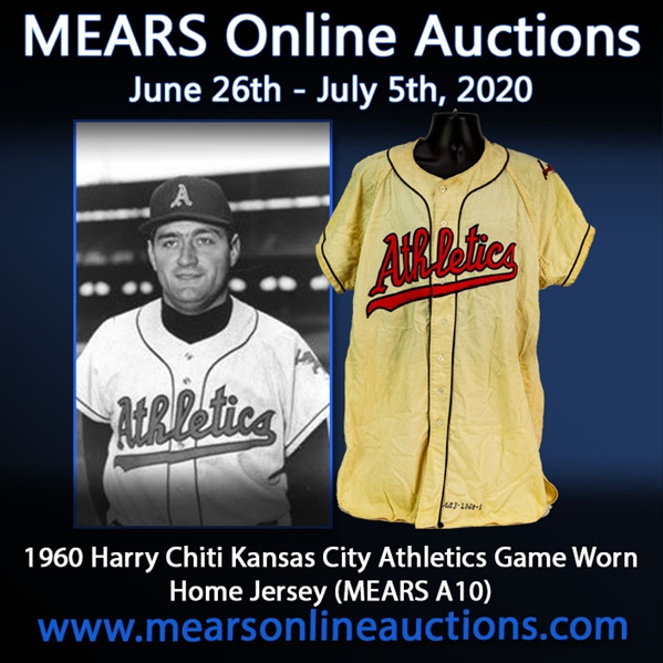 1960 Harry Chiti Kansas City Athletics Game Worn Home Jersey (MEARS A10)