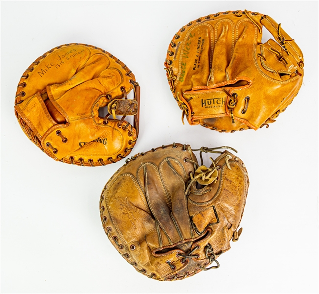 1940s-50s Al Lopez Jim Hegan Player Endorsed Store Model Catchers Mitt Collection - Lot of 3