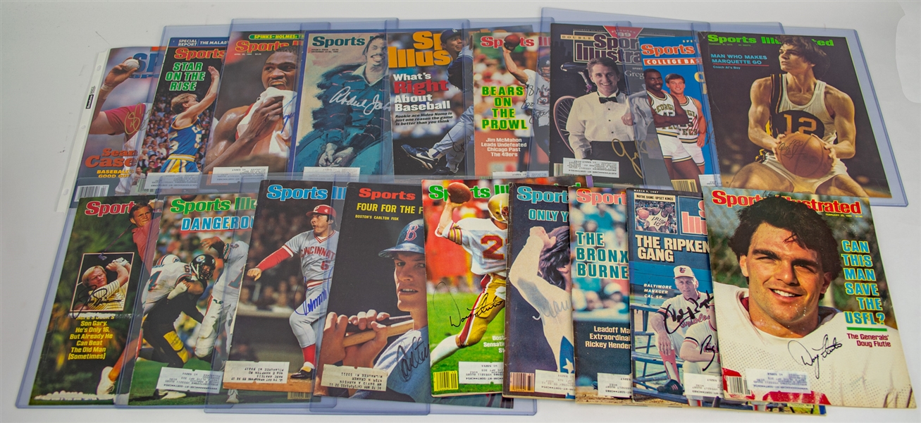 1970s-2000s Signed Sports Illustrated Magazines & Covers - Lot of 50 w/ Jim Brown, Dan Marino, Frank Robinson, Isiah Thomas & More 