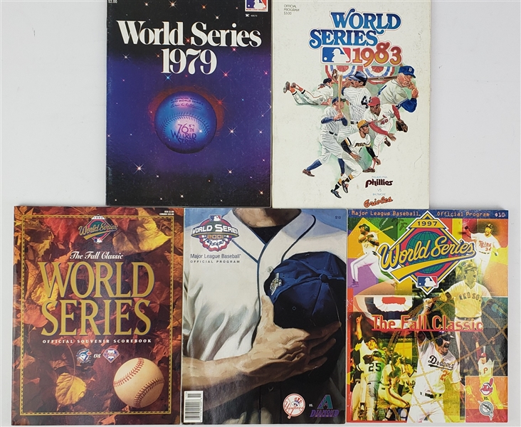1970s-2000s World Series Programs (Lot of 5)