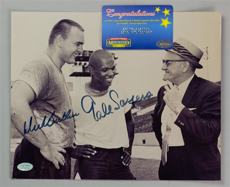 1965-67 Dick Butkus Gale Sayers Chicago Bears Signed 8" x 10" Photo (JSA)