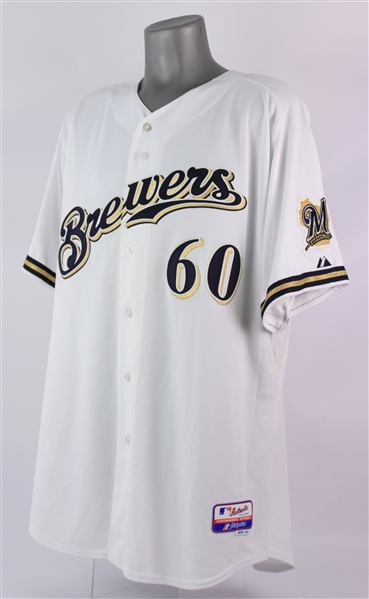 2010 (August 7) Todd Coffey Milwaukee Brewers Signed Game Worn Home Jersey (MEARS LOA/JSA/MLB Hologram)