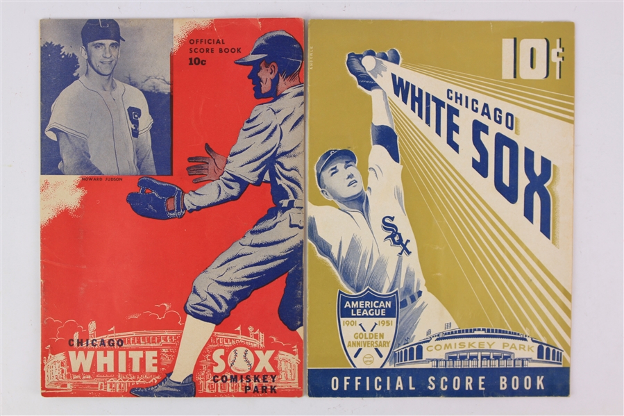 1949-51 Chicago White Sox Comiskey Park Scored Game Programs - Lot of 2