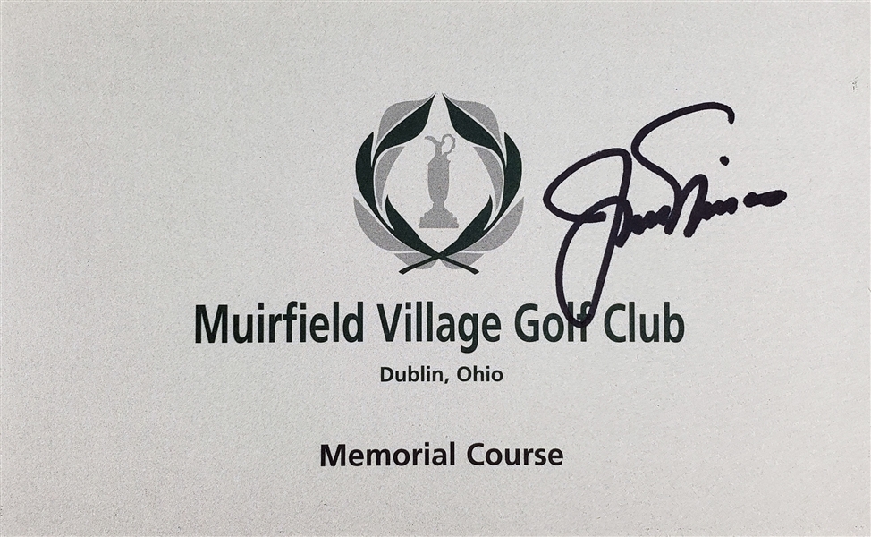 2000s Jack Nicklaus Signed Muirfield Village Golf Club Scorecard (JSA)