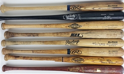 1970s-2010s Professional Model Game Used Bat Collection - Lot of 24 w/ Mike Cameron, Carlos Gomez, Lenny Harris, Mo Vaughn & More (MEARS LOA)