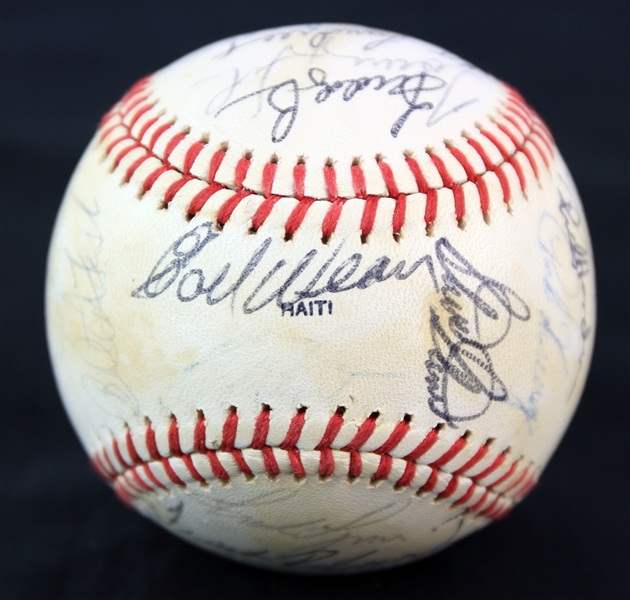 1980 American League All Stars Team Signed OASG Kuhn Baseball w/ 27 Signatures Including Frank Robinson, Al Kaline, & More (JSA)