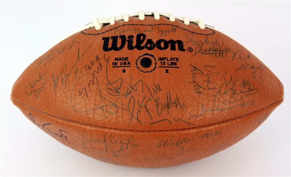 1970s Green Bay Packers Team Signed Wilson Autograph Panel Football (JSA)