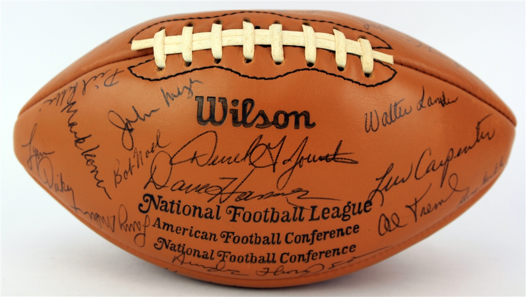 1970s HIGH Grade Green Bay Packers Team Signed Wilson Rozelle Football (JSA)