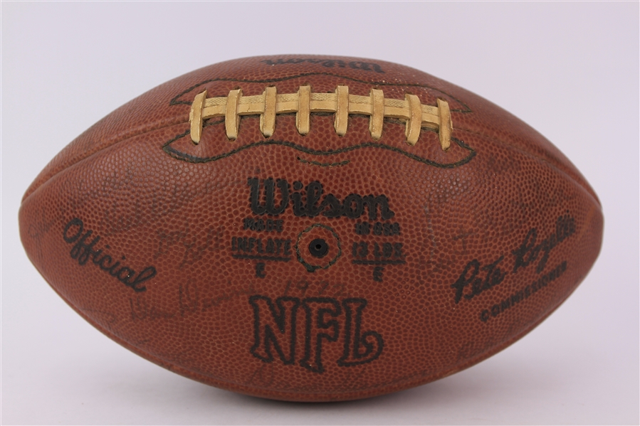 1970s Green Bay Packers Game Used Team Signed ONFL Rozelle Football (JSA)
