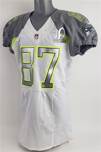 2015 Rob Gronkowski New England Patriots Signed Team Carter Pro Bowl Jersey (MEARS A5 & PSA/DNA)