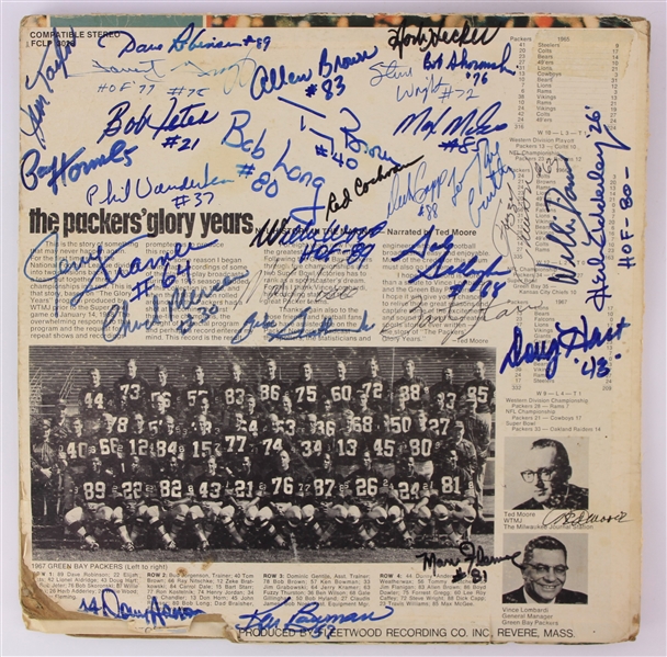 1970s Green Bay Packers Multi Signed The Packers Glory Years Record Album Cover w/ 30 Signatures Including Bart Starr, Jim Taylor & More (JSA)