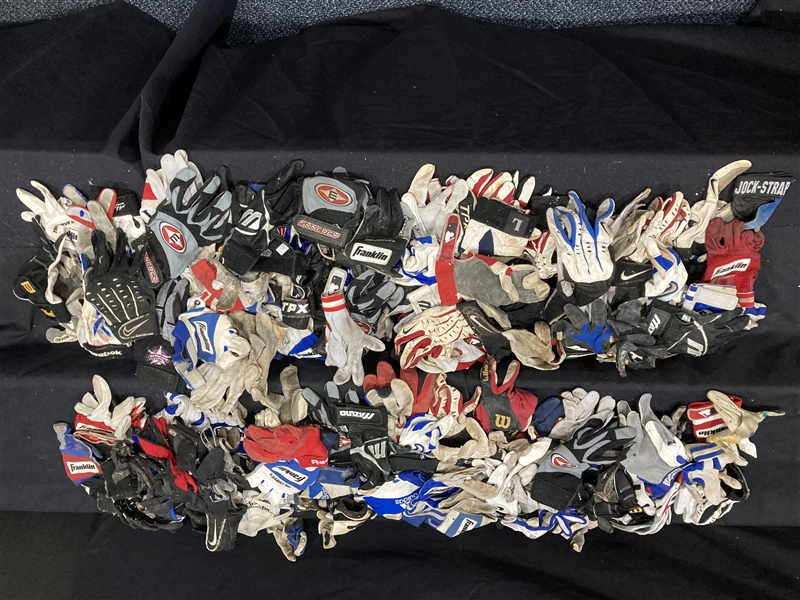 160 Assorted Game Used Batting Gloves