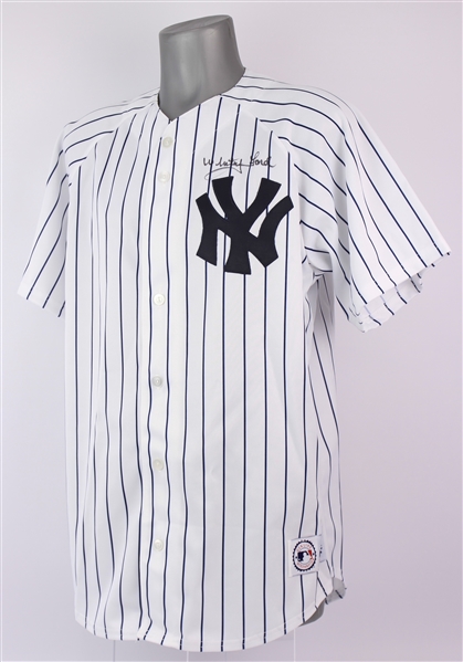 2001 Whitey Ford New York Yankees Signed Jersey (JSA)