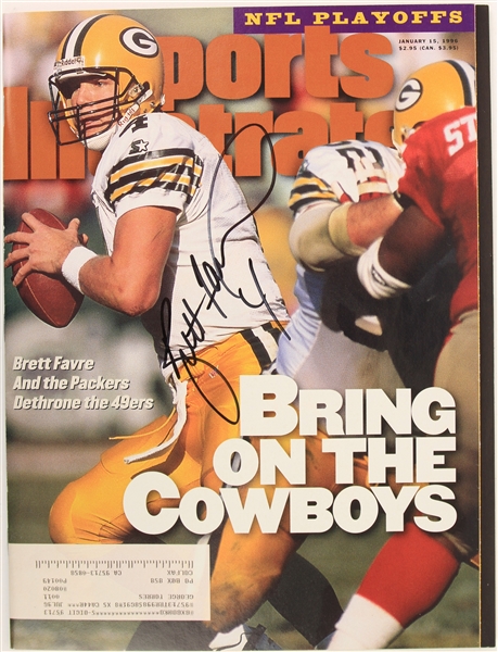 1996 Brett Favre Green Bay Packers Signed Sports Illustrated Magazine (JSA)