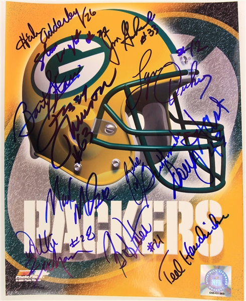 1960s-80s Green Bay Packers Multi Signed 8" x 10" Photo w/ 12 Signatures Including Bart Starr, Fuzzy Thurston, Ted Hendricks & More (JSA)