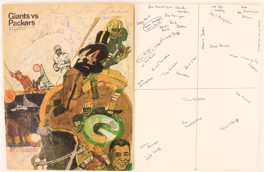 1967 Green Bay Packers Multi Signed Game Program w/ 30+ Signatures Including "Uncle" Vince Lombardi, Bart Starr, Forrest Gregg & More (JSA)