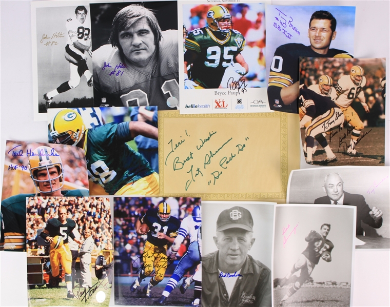 1990s-2000s Green Bay Packers Signed 8" x 10" Photos - Lot of 50+ w/ Paul Hornung, Ray Nitschke, Tony Canadeo & More (JSA)