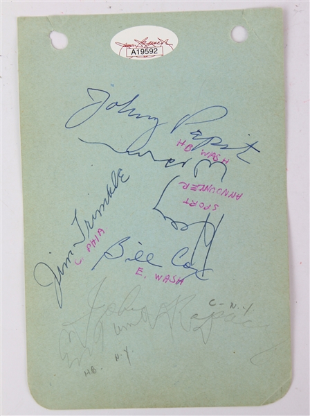 1950s Emlen Tunnell Green Bay Packers Signed Album Page (*JSA*)