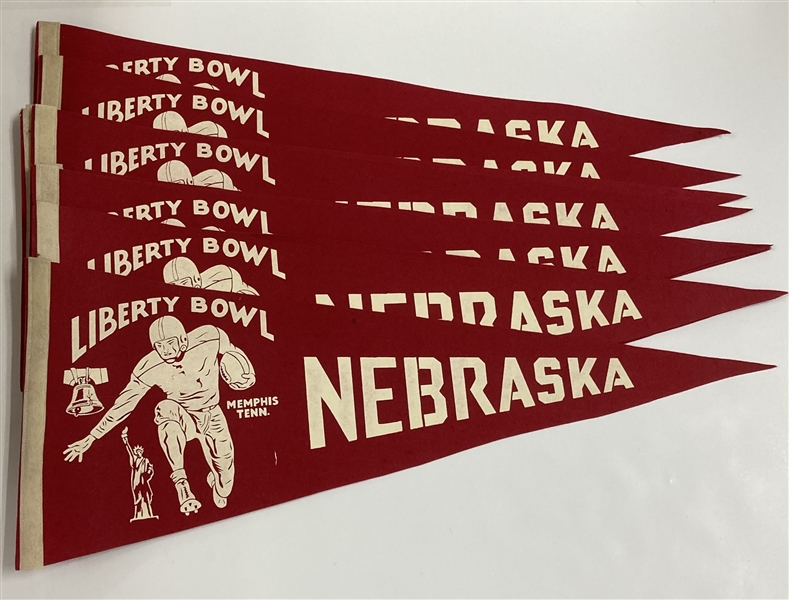 Nebraska Cornhuskers Liberty Bowl 29" Pennants (Lot of 14)