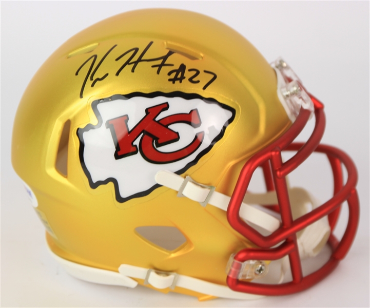 2017-18 Kareem Hunt Kansas City Chiefs Signed Blaze Mini Helmet (PSA/DNA)
